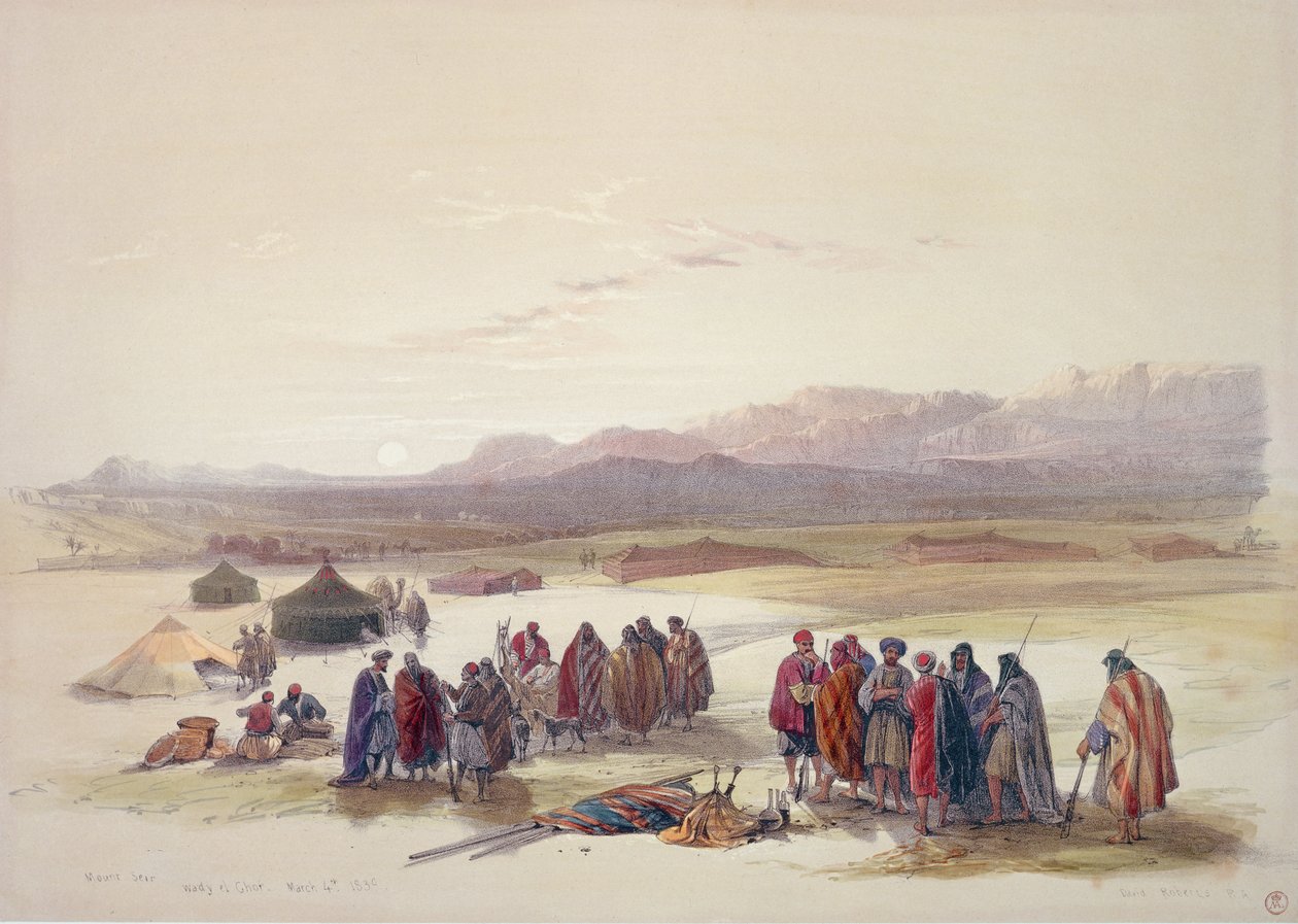 Lager der Alloeen im Wady Araba von David Roberts