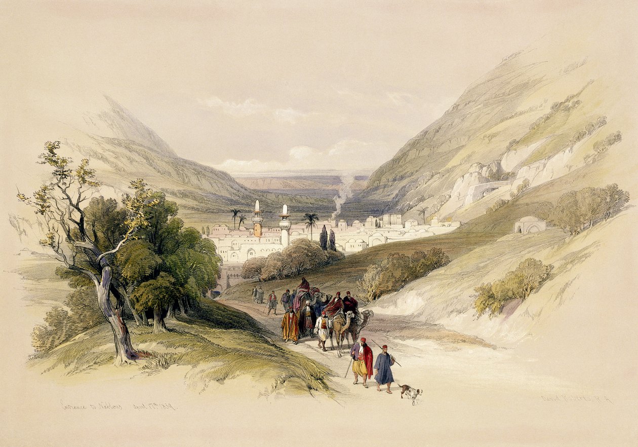 Eingang zu Nablus, 17. April 1839, Platte 41 aus Band I von 