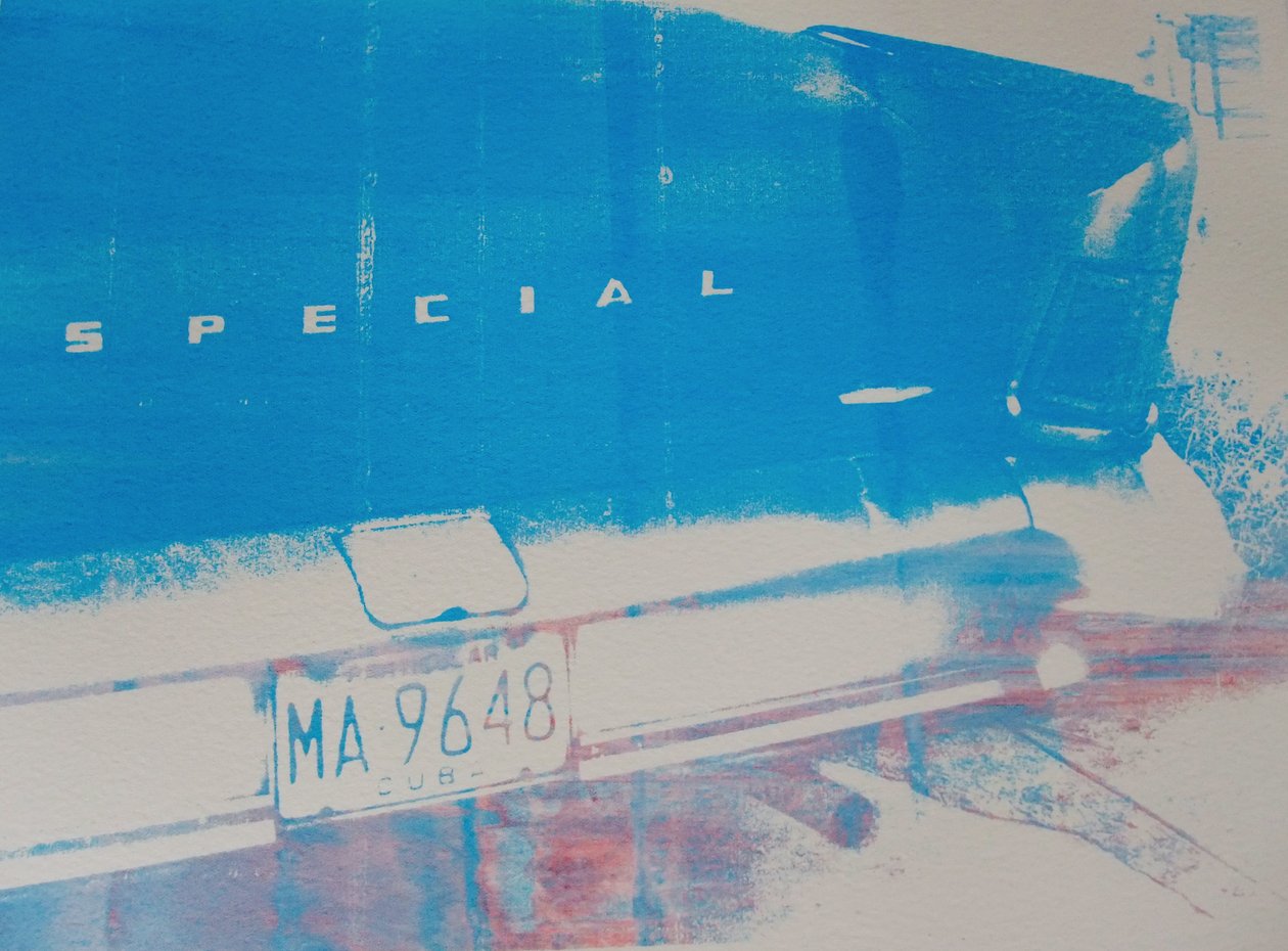 Blaues Auto von David Studwell