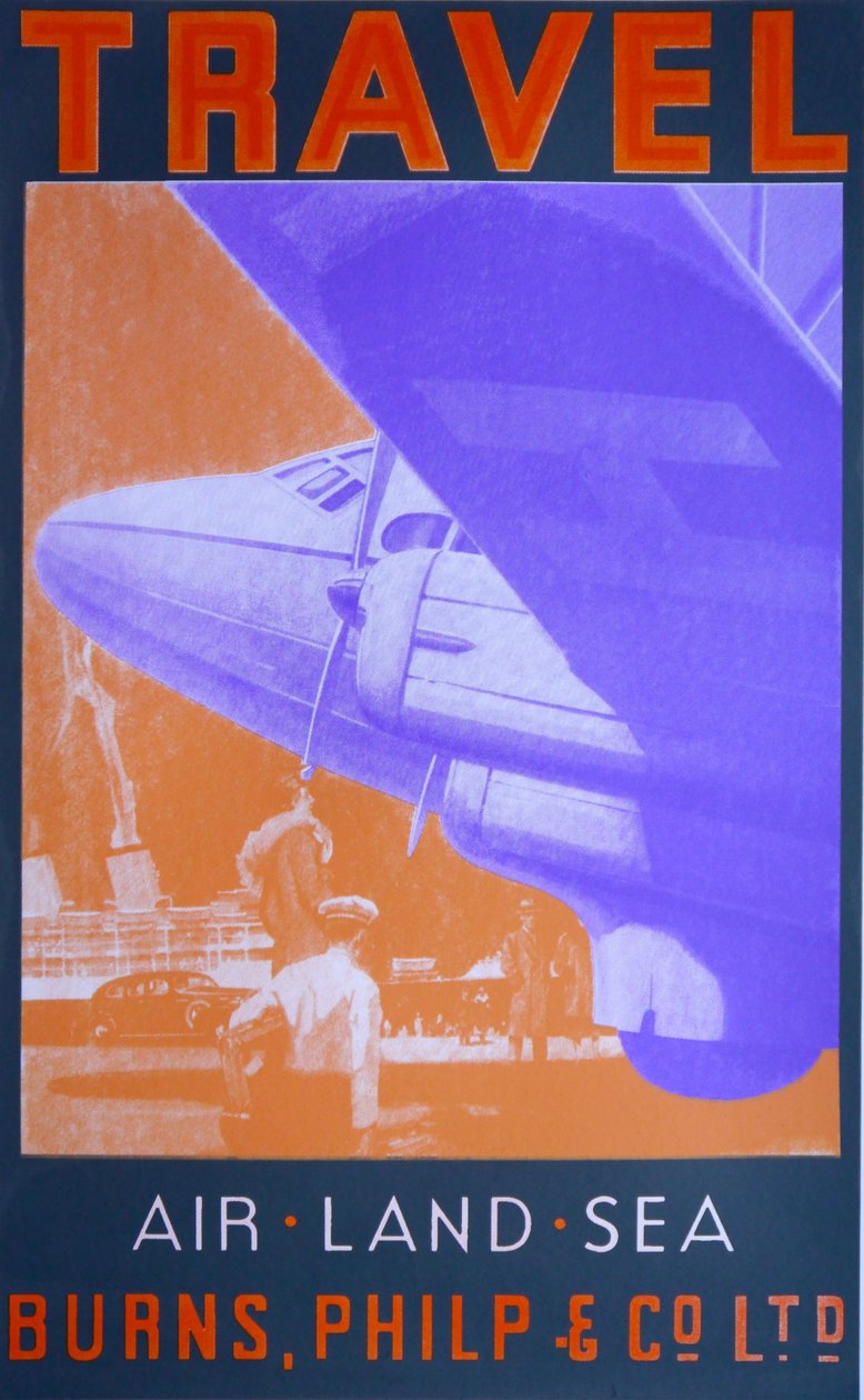 Reisen: Luft, Land, Meer (Orange) von David Studwell