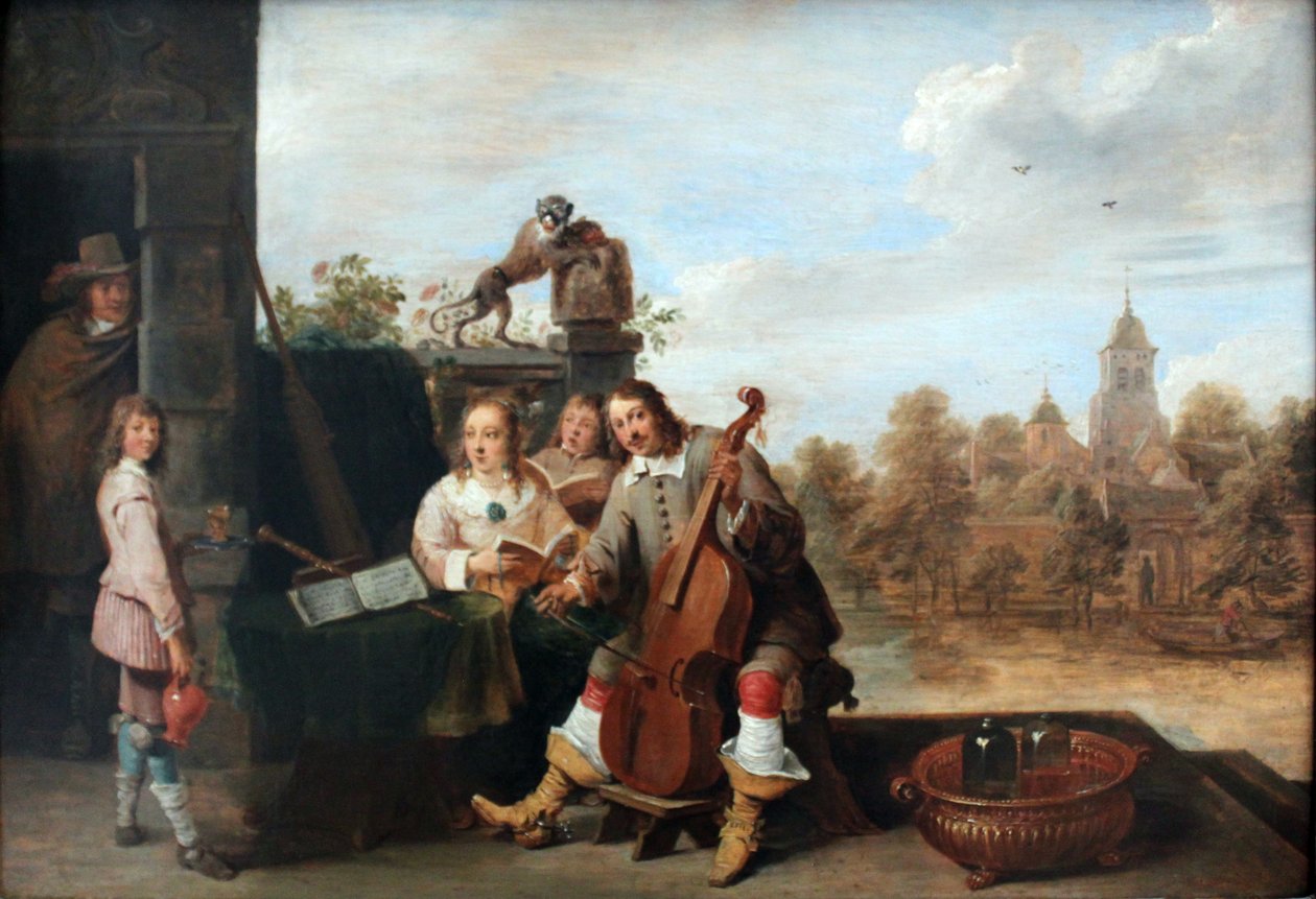 Der Maler mit seiner Familie von David Teniers the Younger