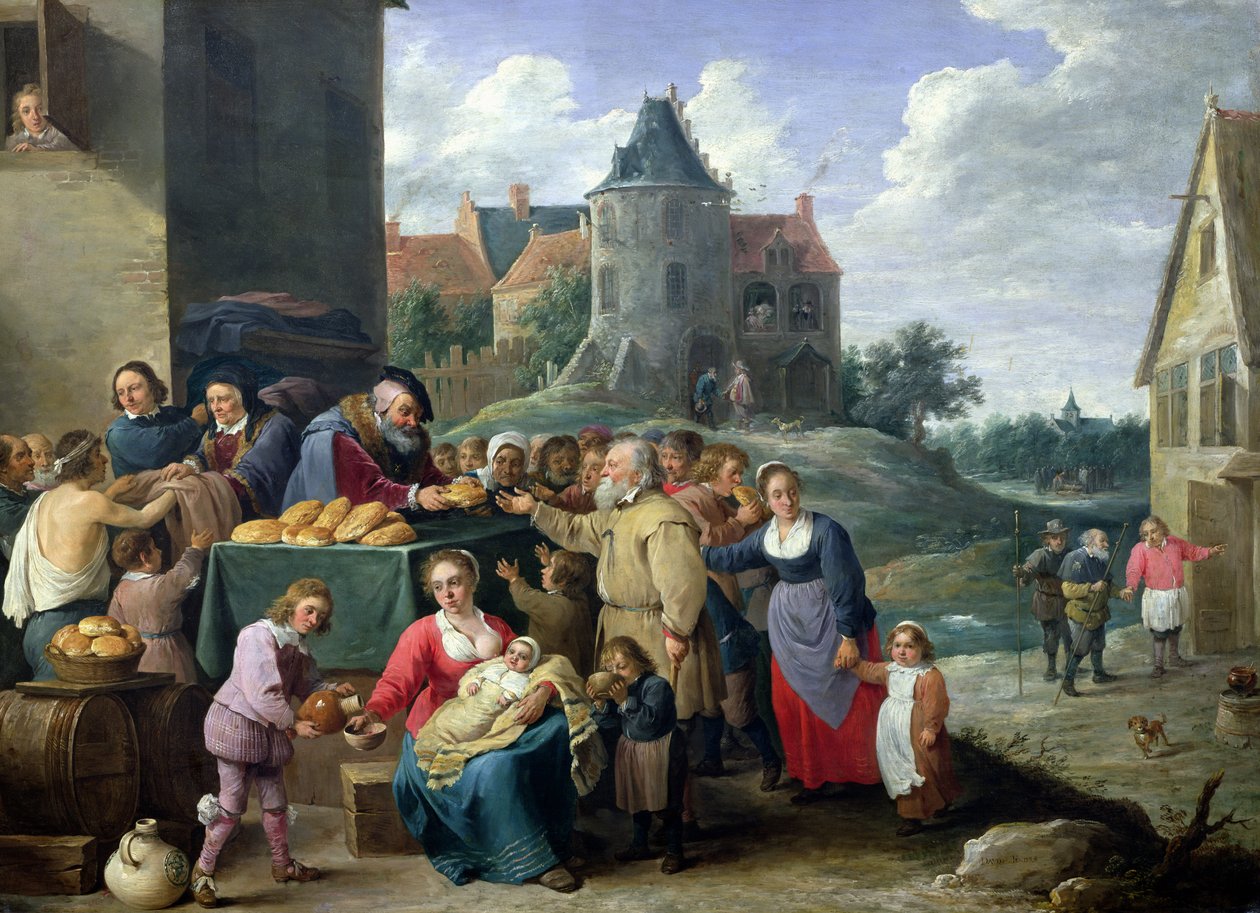 Die sieben Werke der Barmherzigkeit von David Teniers the Younger