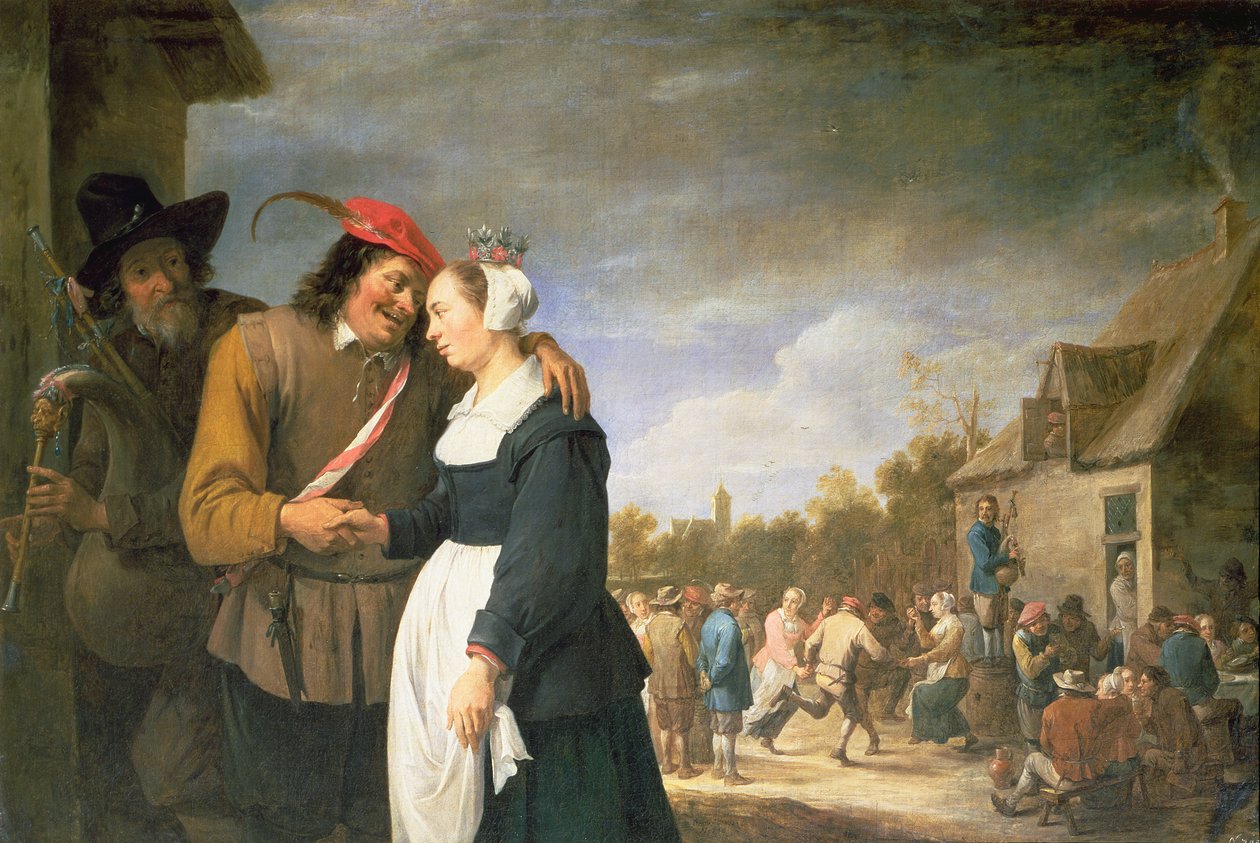 Eine Bauernhochzeit, 1648 von David Teniers the Younger