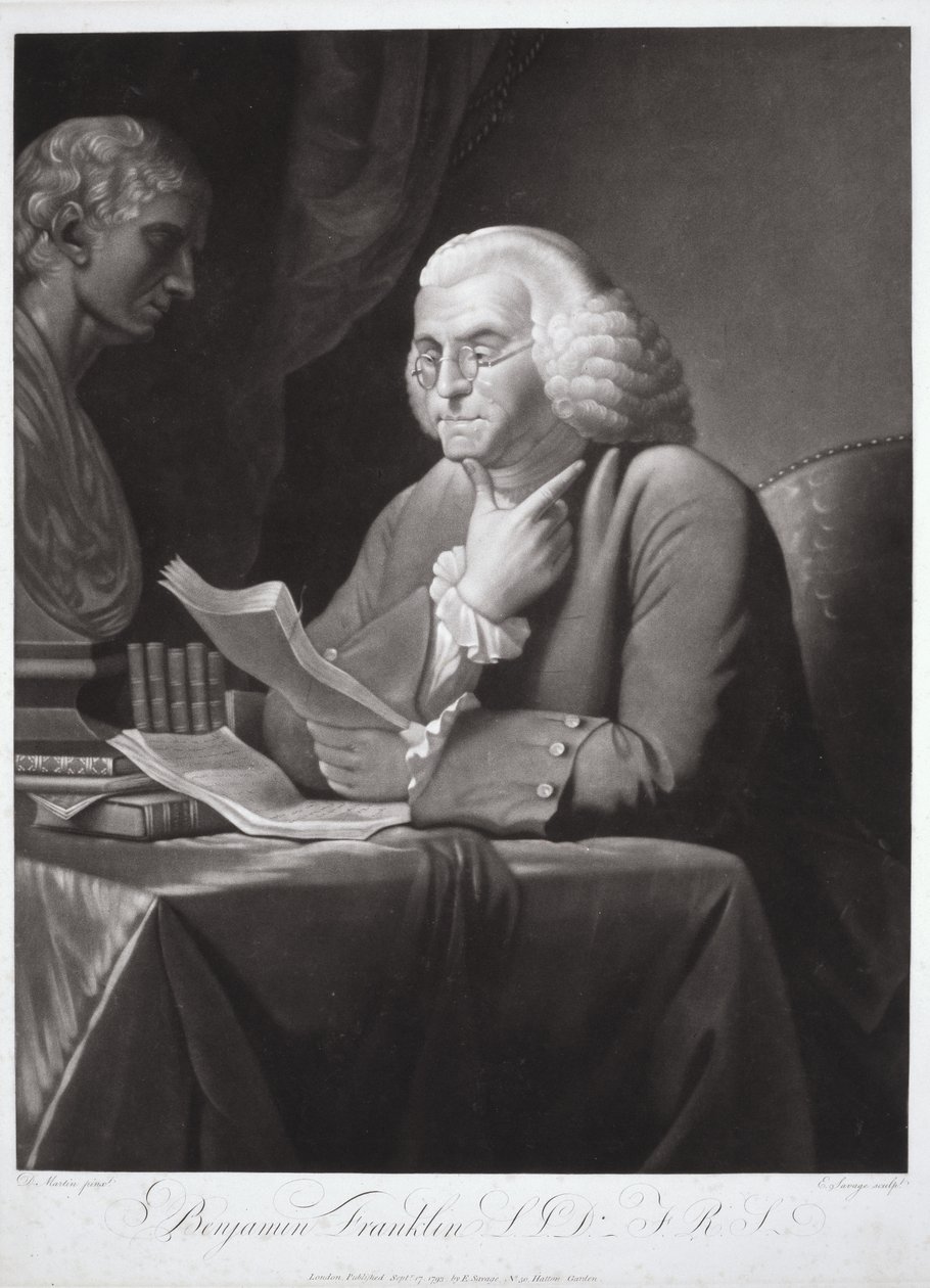 Benjamin Franklin von David (after) Martin