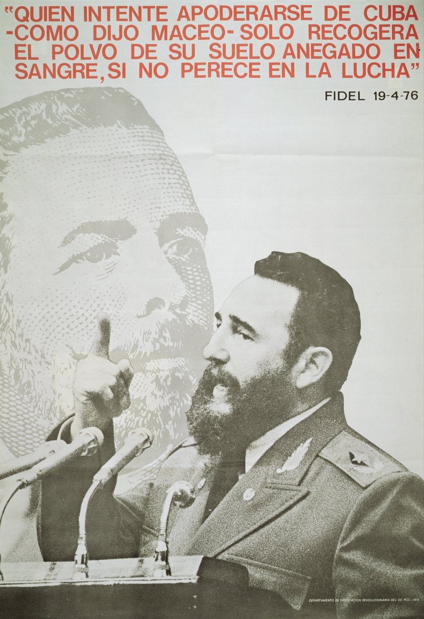 Plakat mit Fidel Castro von John Ward Dunsmore