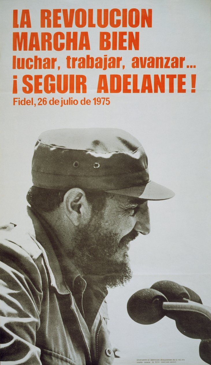 Plakat mit Fidel Castro von John Ward Dunsmore
