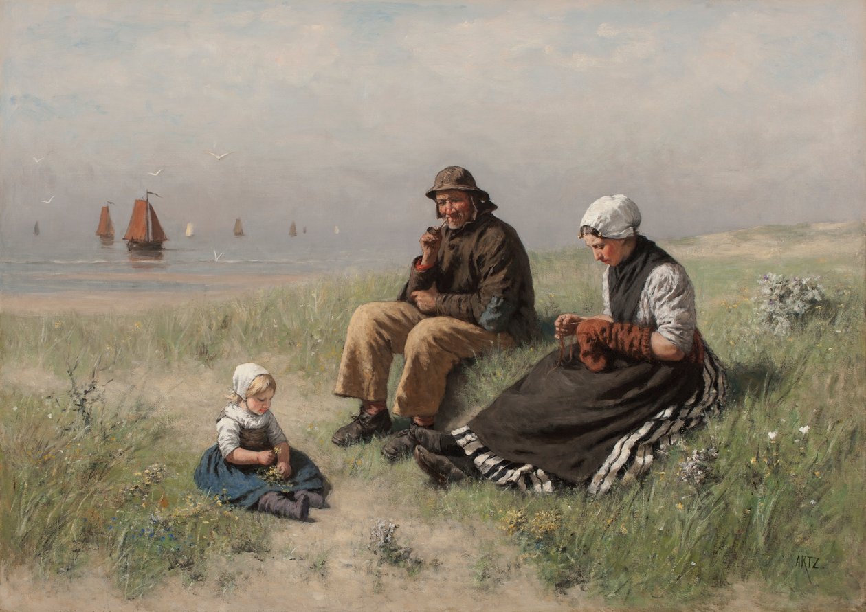 Am Strand in Scheveningen von David Adolph Constant Artz