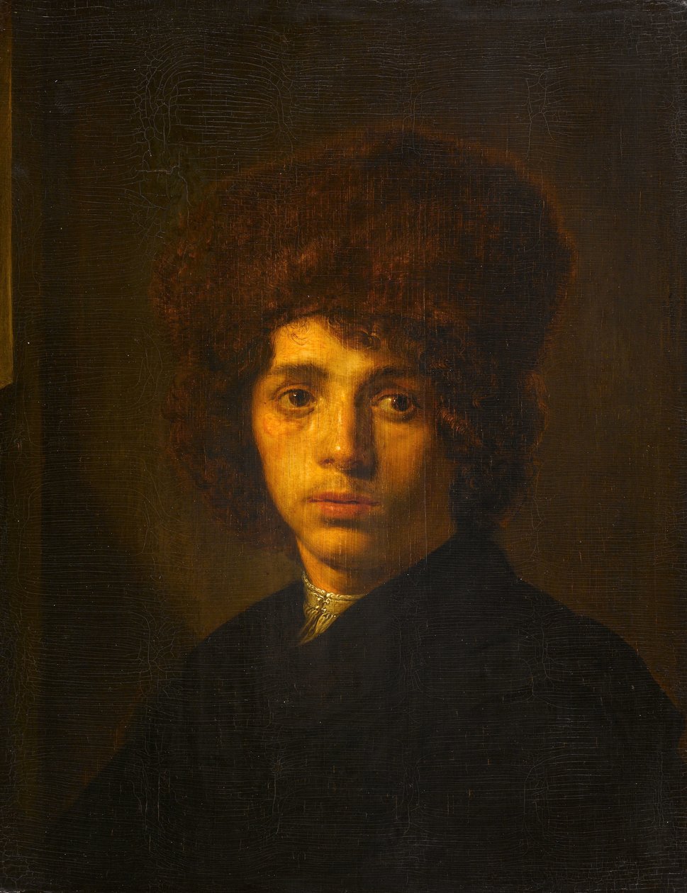 Junger Mann mit einem Pelzhut von David Bailly