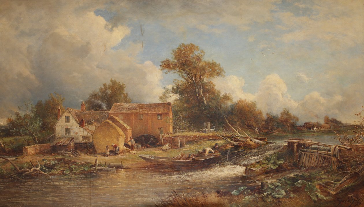 Forge Mill, River Tame, 1888 von David Bates