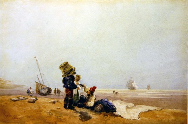 Fischer am Ufer von David Cox