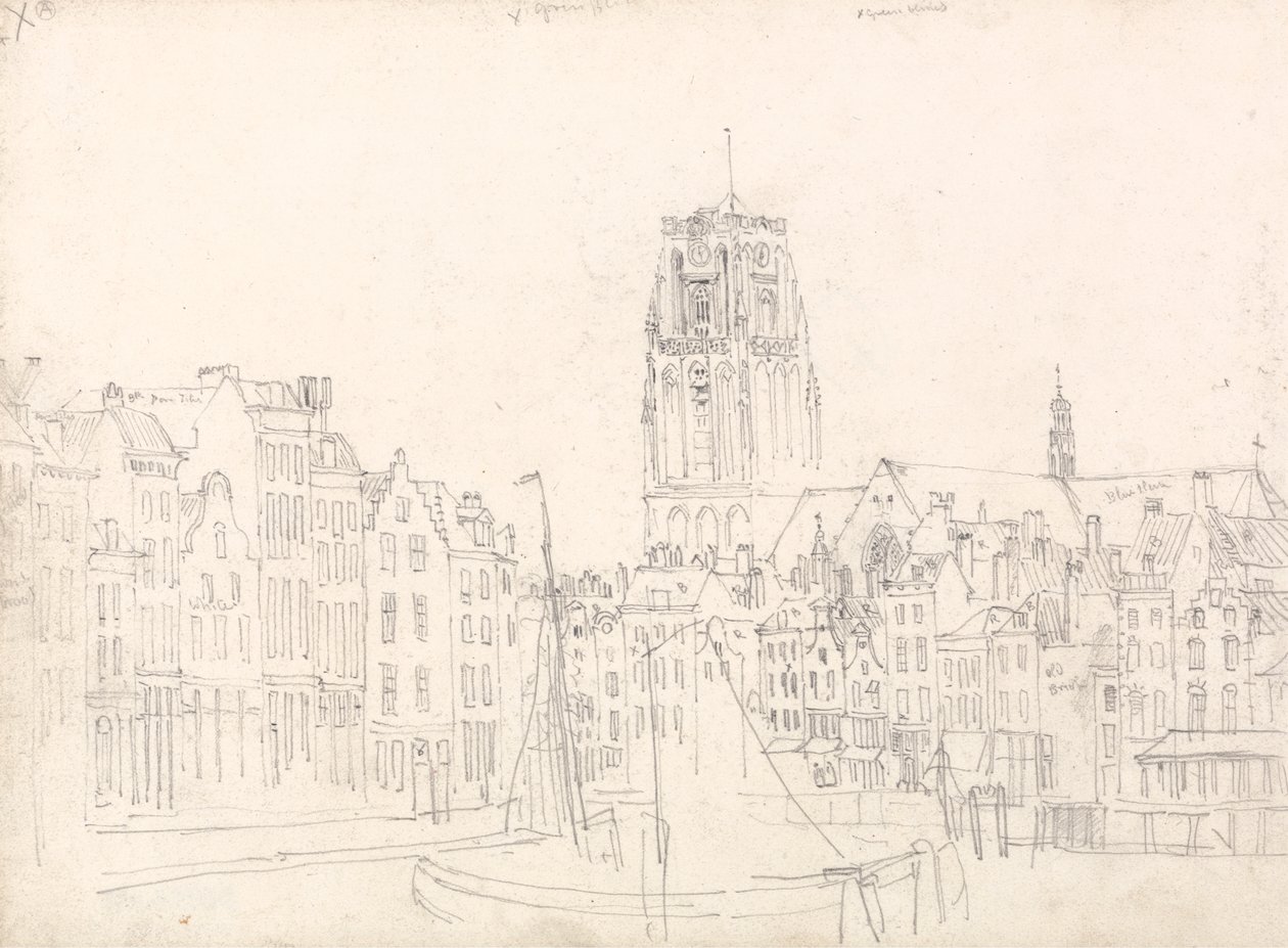 Rotterdam: Die Kirche St. Laurentius von David Cox