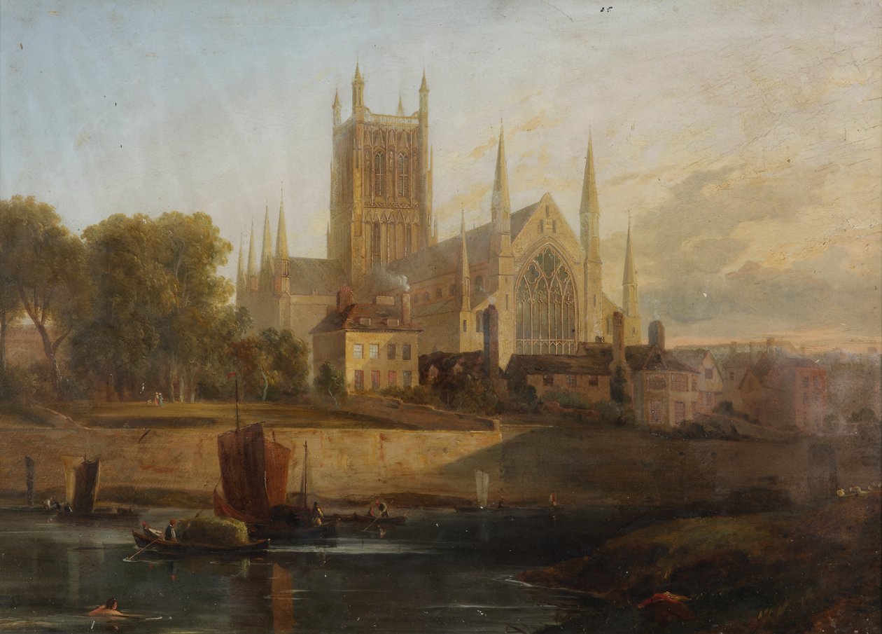 Worcester Kathedrale, Fluss Severn von David Cox