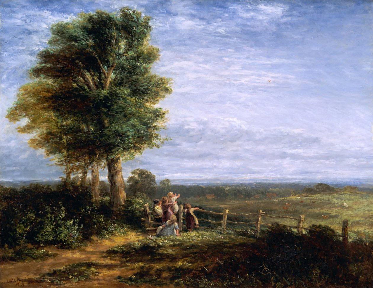 Die Feldlerche von David Cox the elder