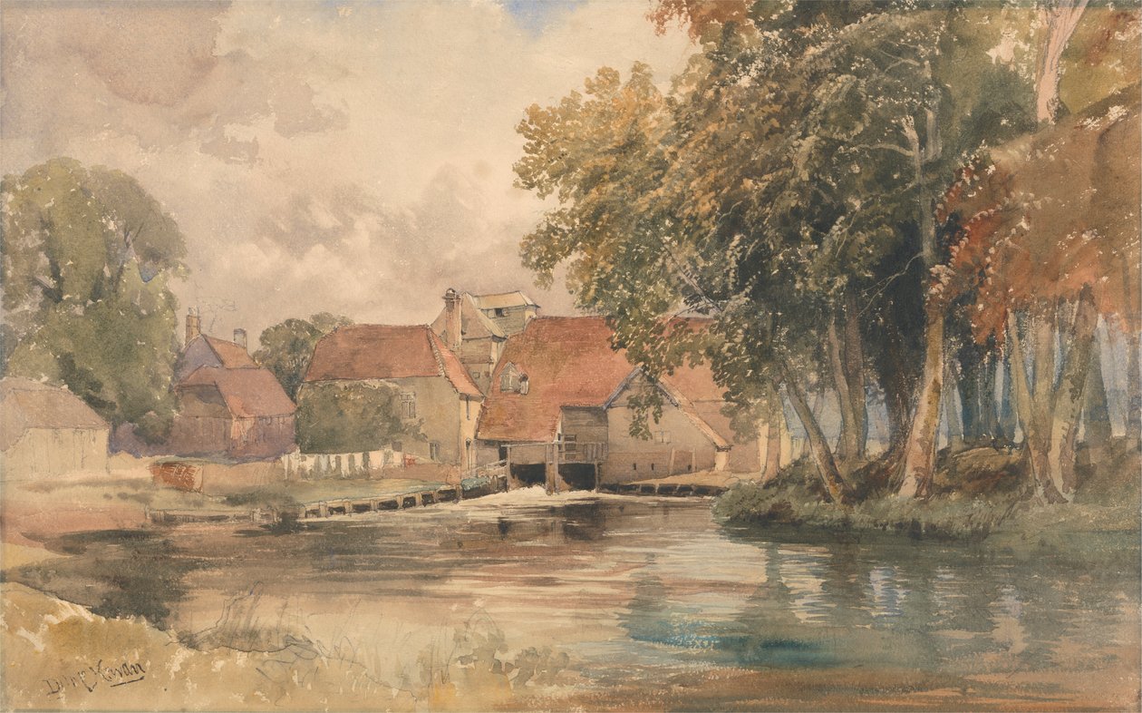 Bauernhaus am Fluss von David Hall McKewan