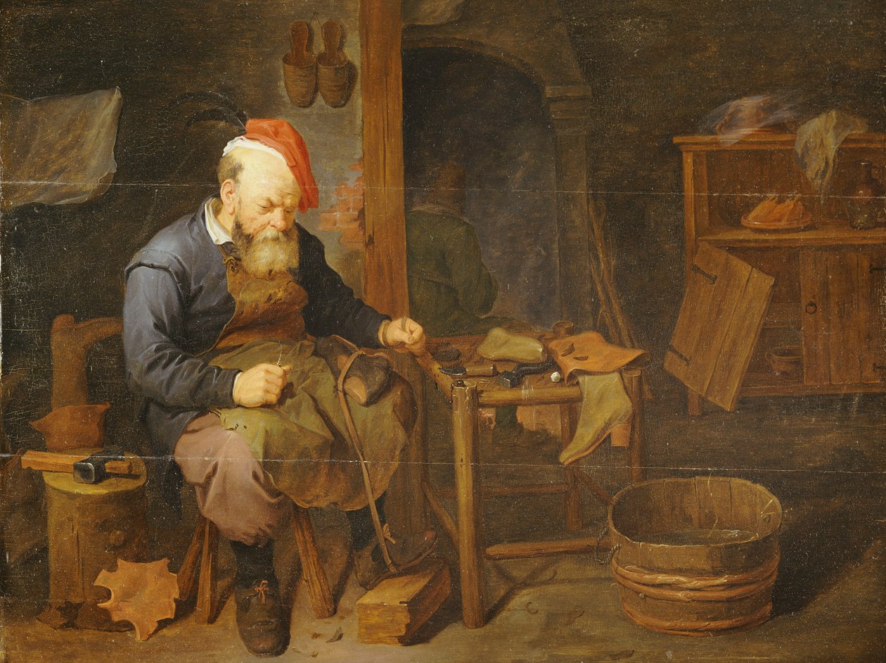 Ein Schuhmacher von David III Ryckaert