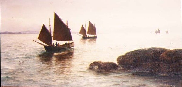 Fischen vor der Küste von Penzance von David James