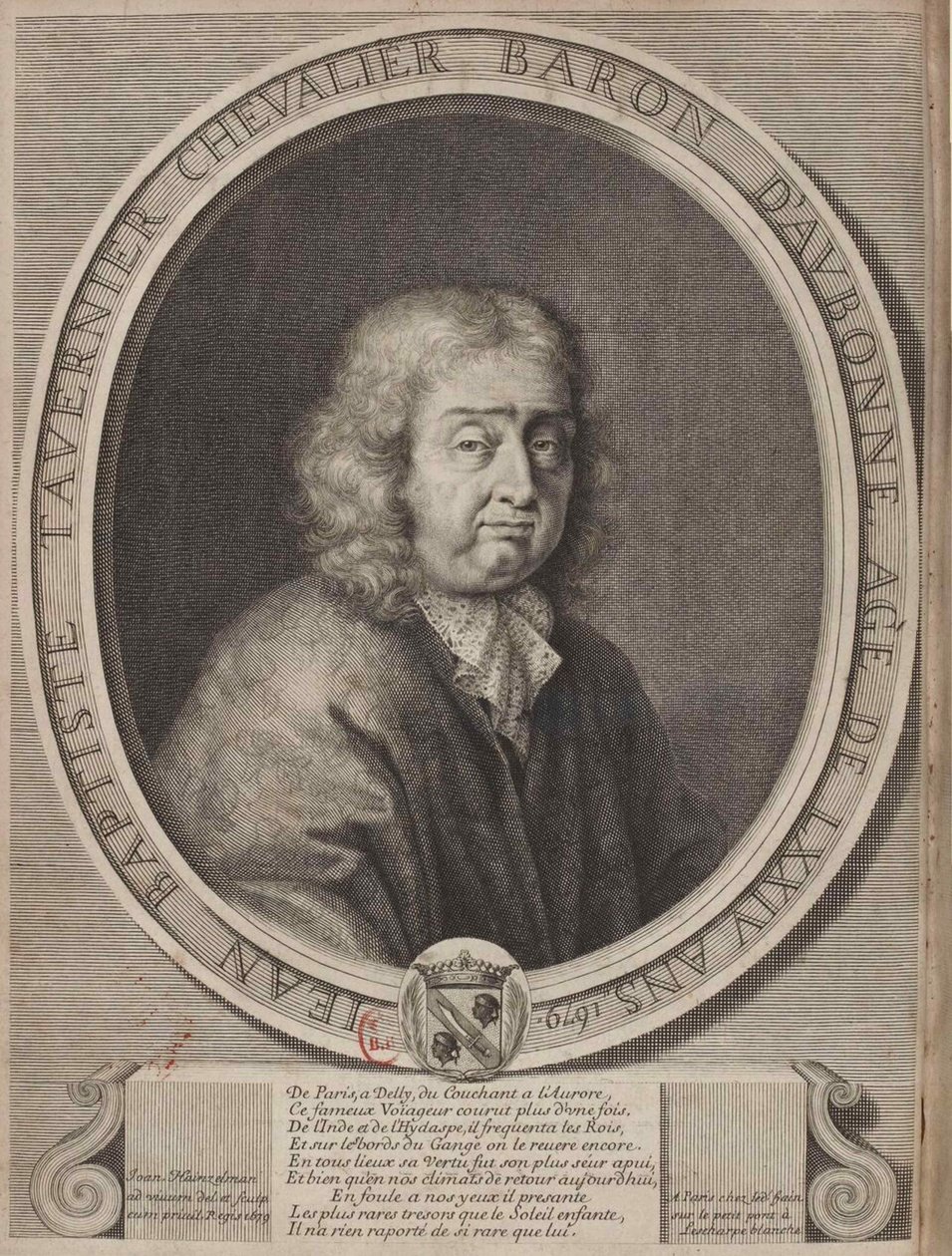 Porträt von Jean-Baptiste Tavernier (1605-1689) von David Klöcker Ehrenstrahl