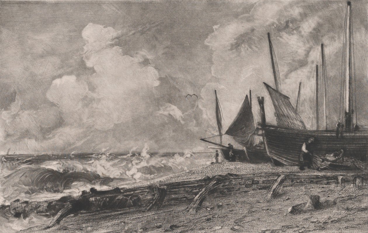 Ein Meeresstrand, 1830 von David Lucas