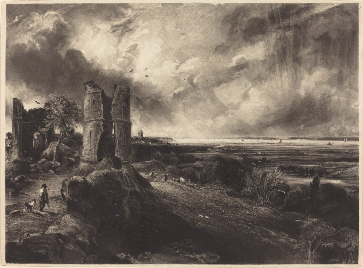 Hadleigh Castle (Große Platte) von David Lucas after John Constable