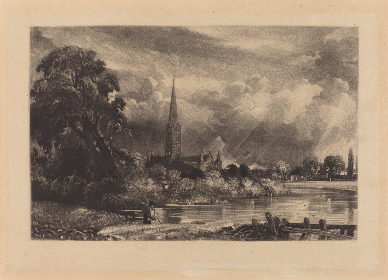 Kathedrale von Salisbury von David Lucas after John Constable