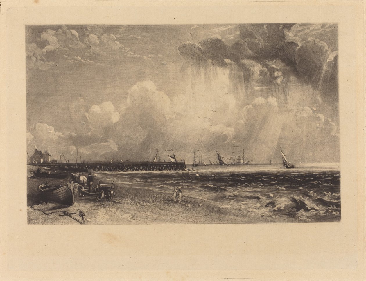 Yarmouth, Norfolk von David Lucas after John Constable