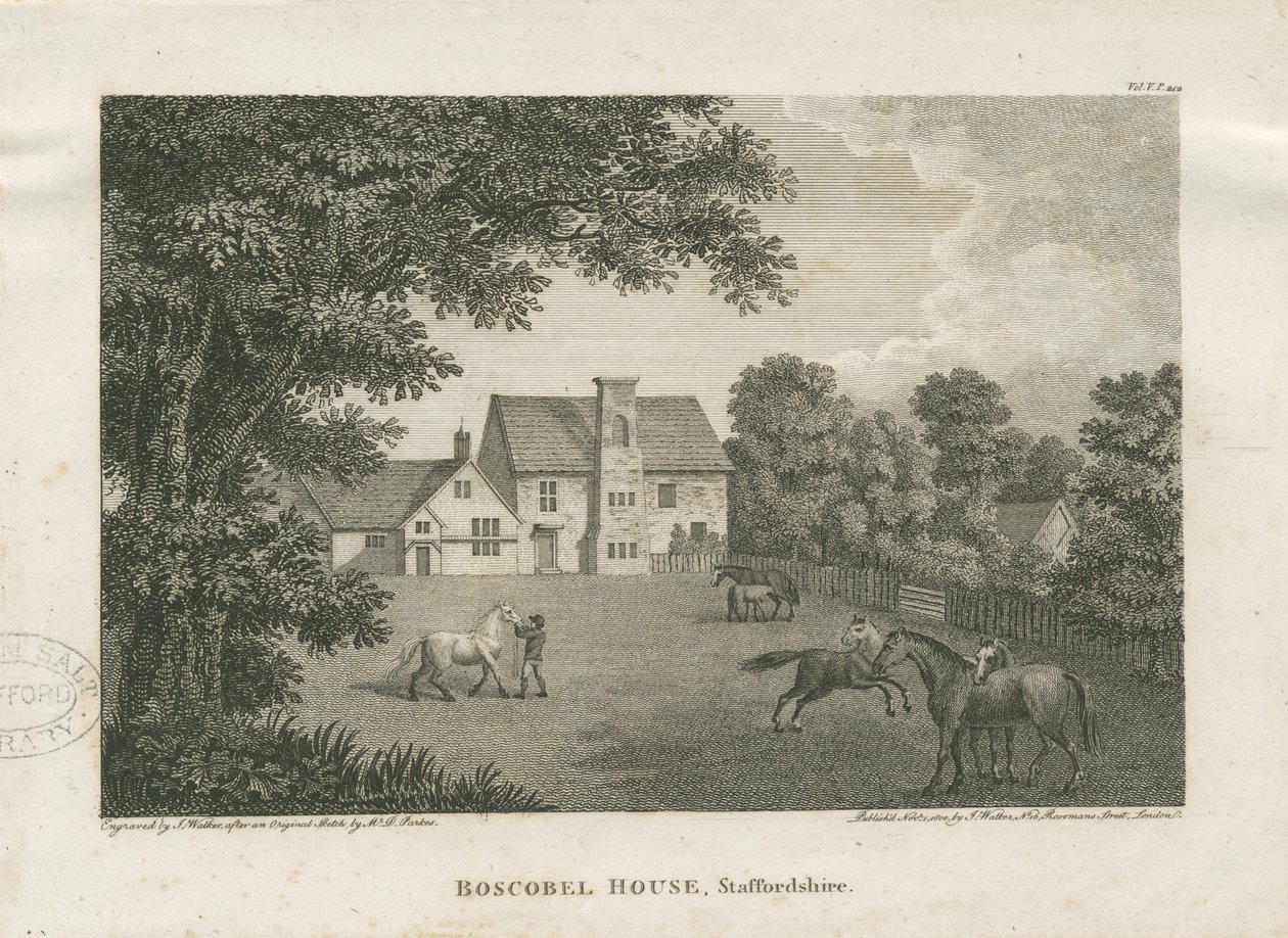 Boscobel House: Gravur von David Parkes