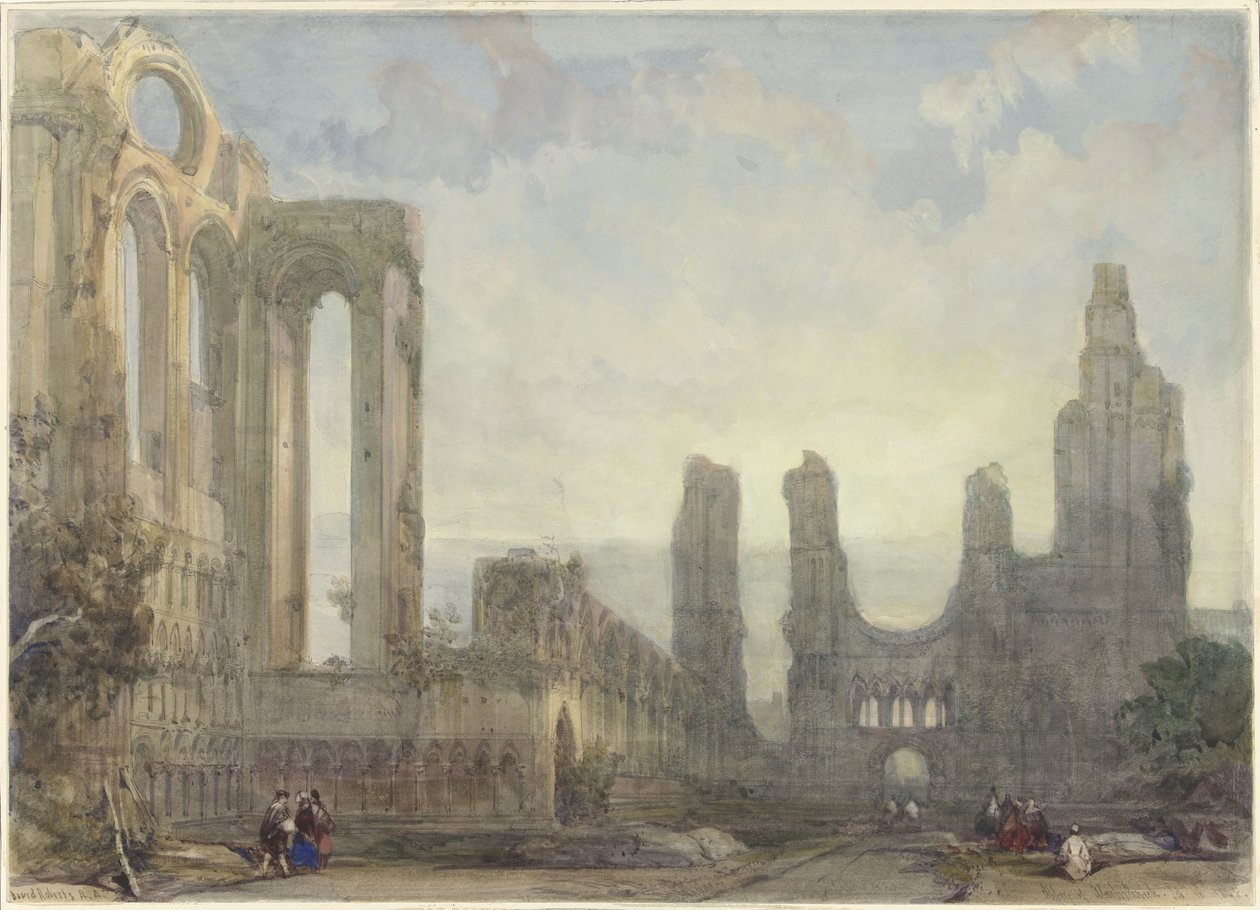 Abteiruine von Aberbrothwick bei Abend von David Roberts