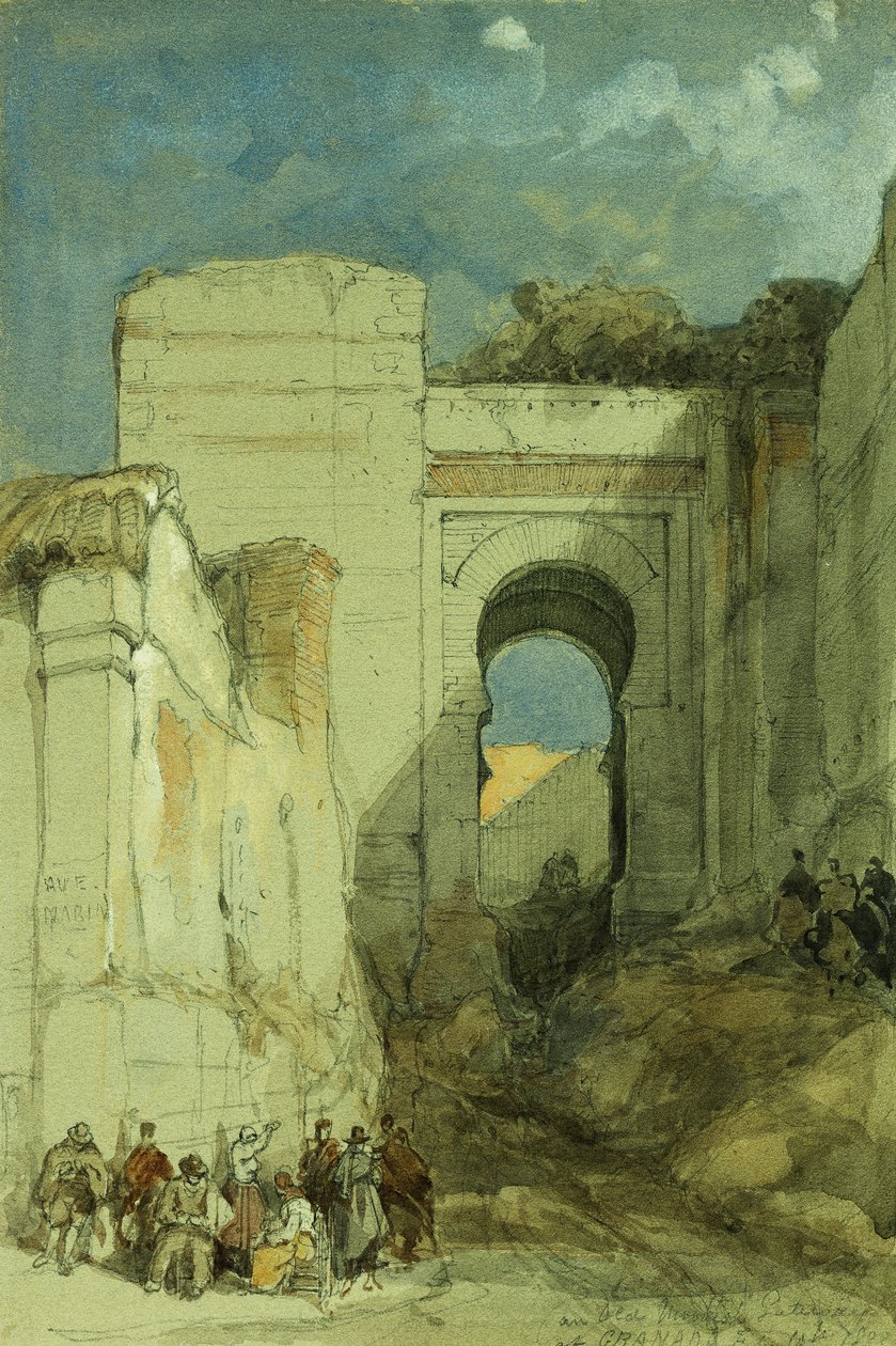Ein altes maurisches Tor, Granada, 1883 von David Roberts