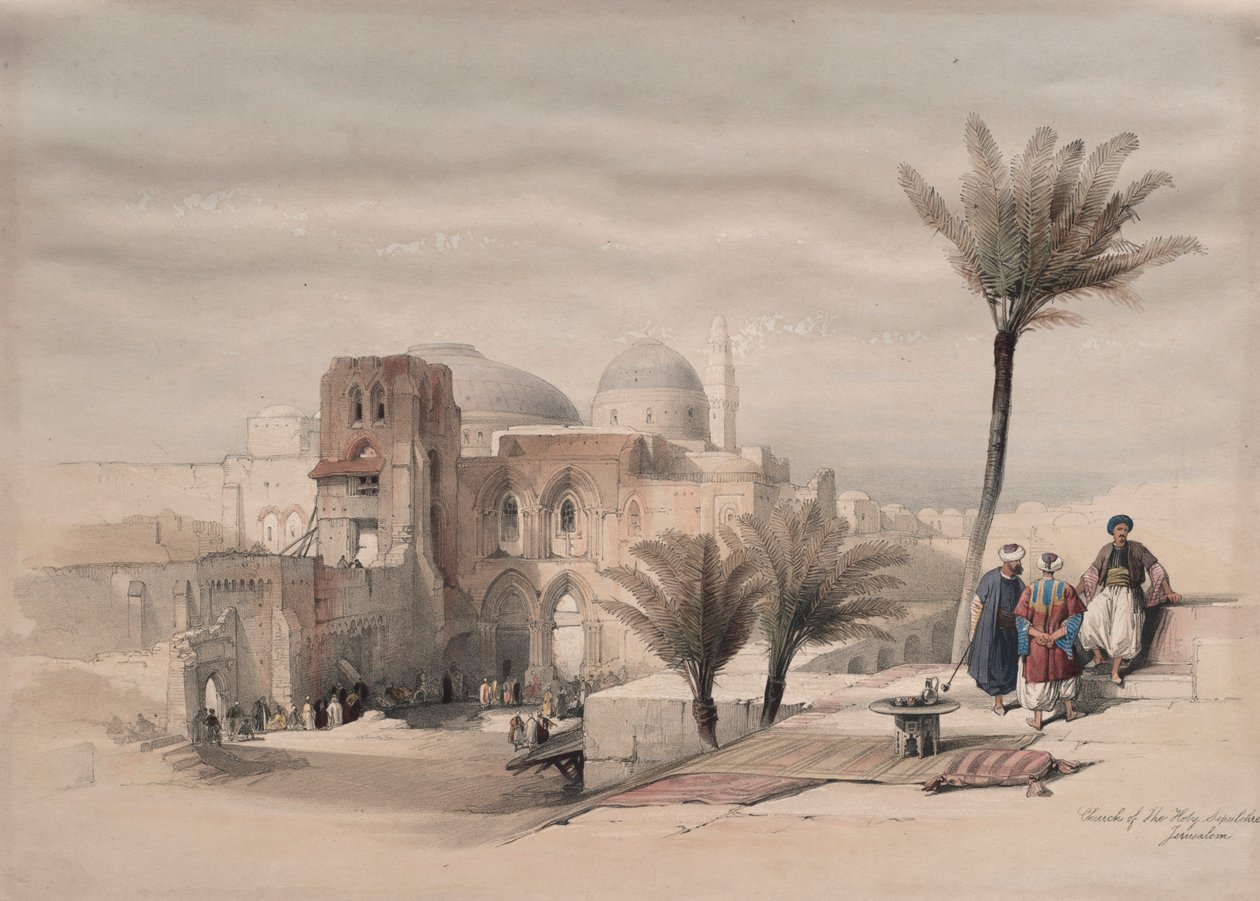 Kirche des Heiligen Grabes, Jerusalem, 1839 von David Roberts