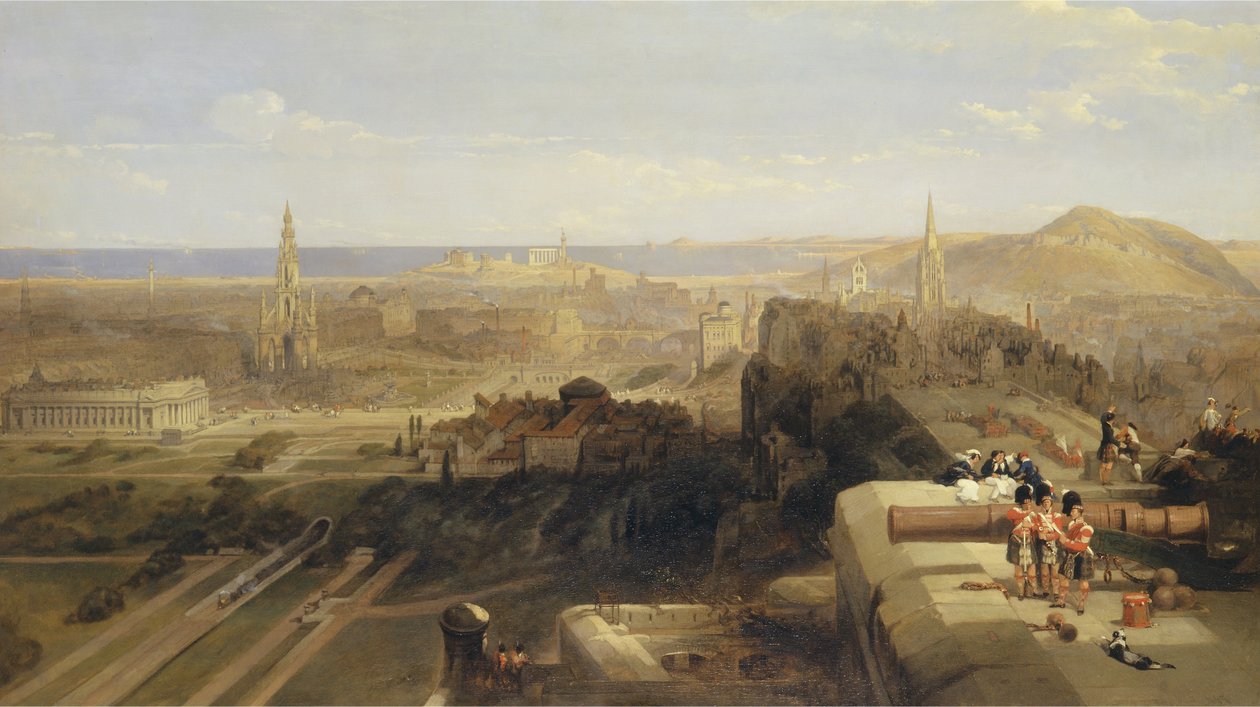 Edinburgh von der Burg von David Roberts
