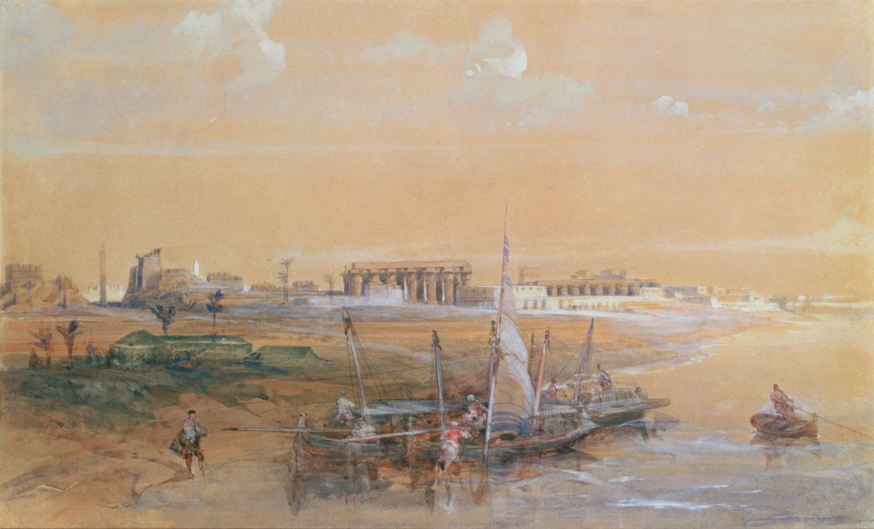 Luxor am Nil, 1839 von David Roberts