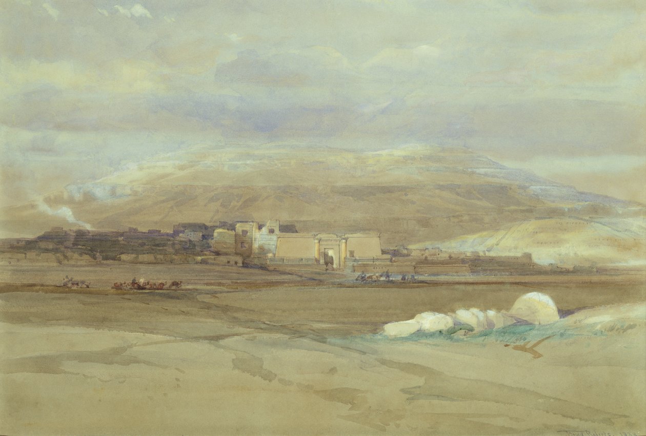 Medinet Habou, Theben von David Roberts