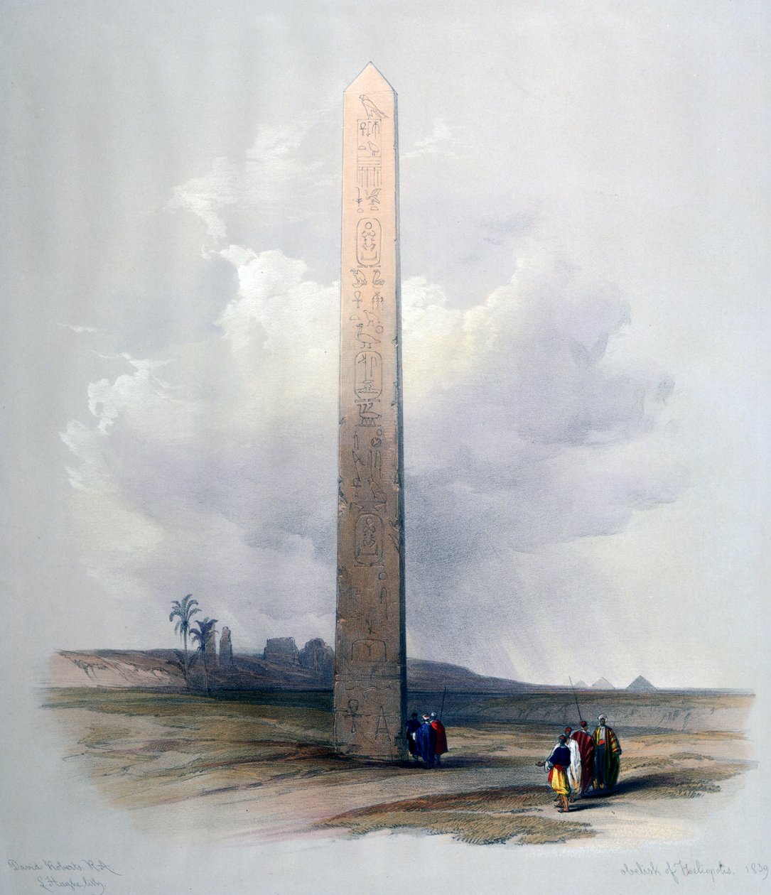 Obelisk von Heliopolis, 1839 von David Roberts