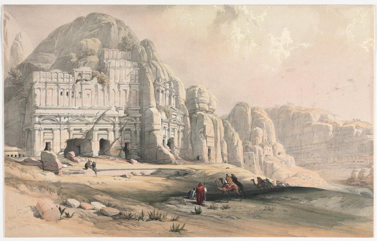 Petra, östliches Ende des Tals von David Roberts