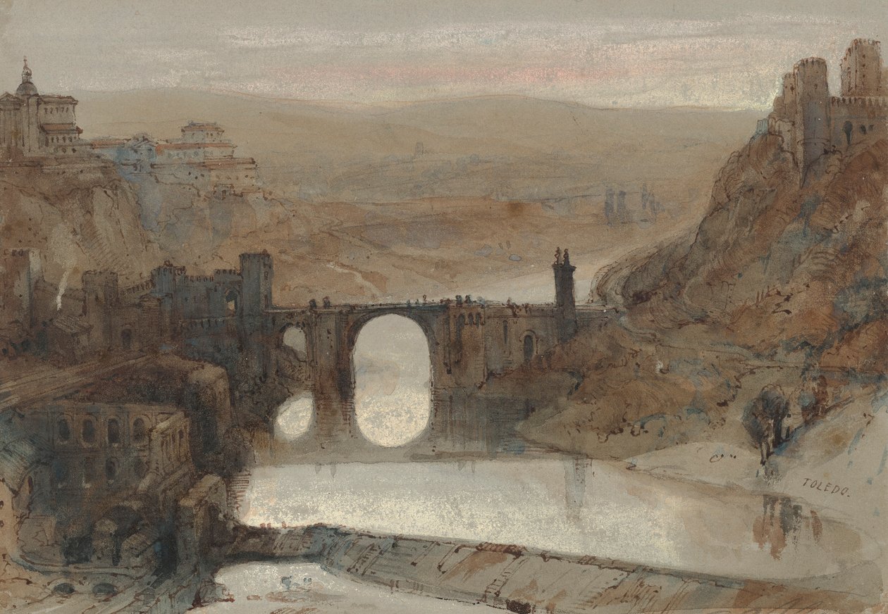 Die Brücke von Toledo, nahe Madrid, Spanien von David Roberts