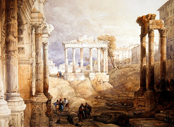 Das Forum, Rom von David Roberts