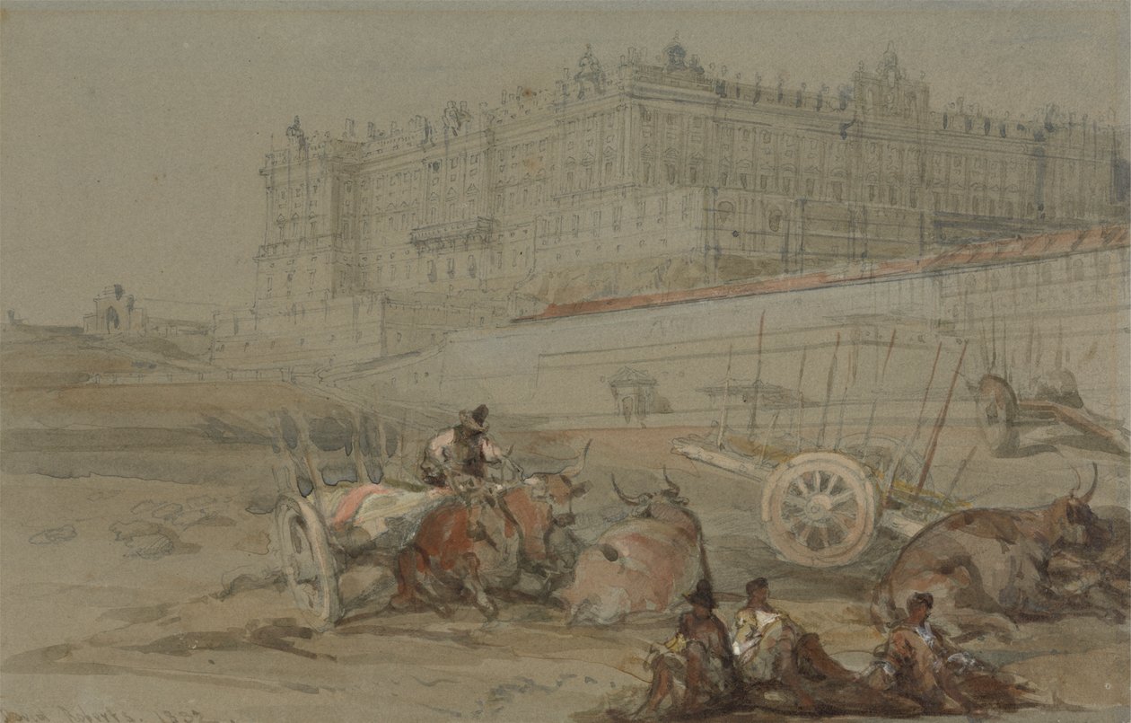 Der Königspalast, Madrid, 1832 von David Roberts