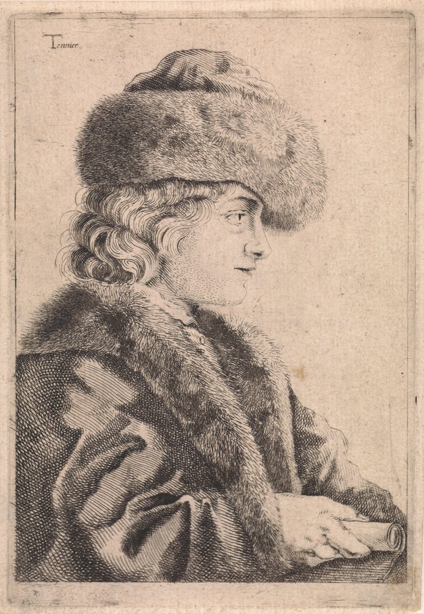 Mann mit Pelzmütze von David Teniers (II)