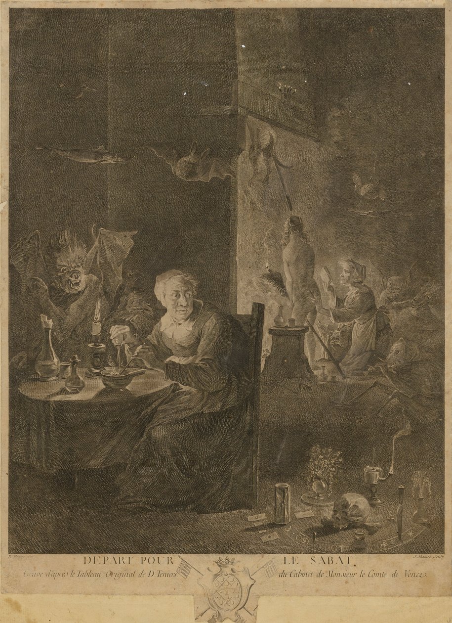 Abfahrt zum Sabbat von David Teniers