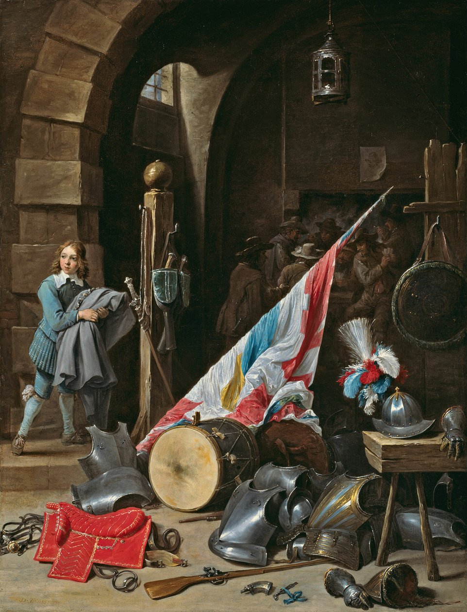 Die Wachstube, 1640-50 von David Teniers II