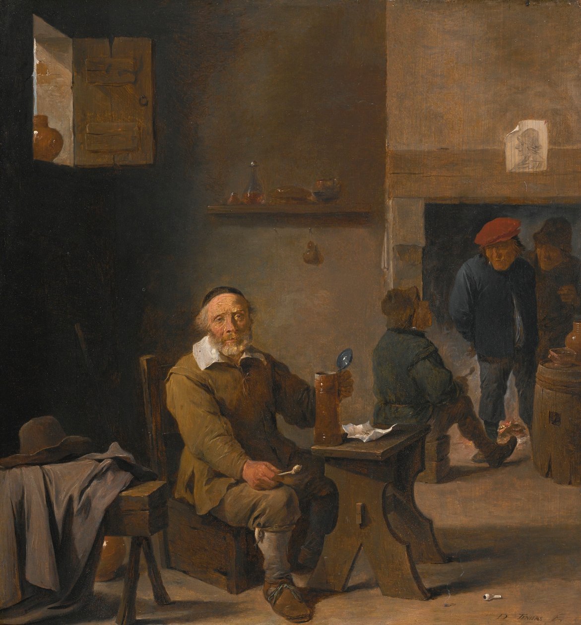 Ein Bauer in einem Gasthaus von David Teniers the Younger