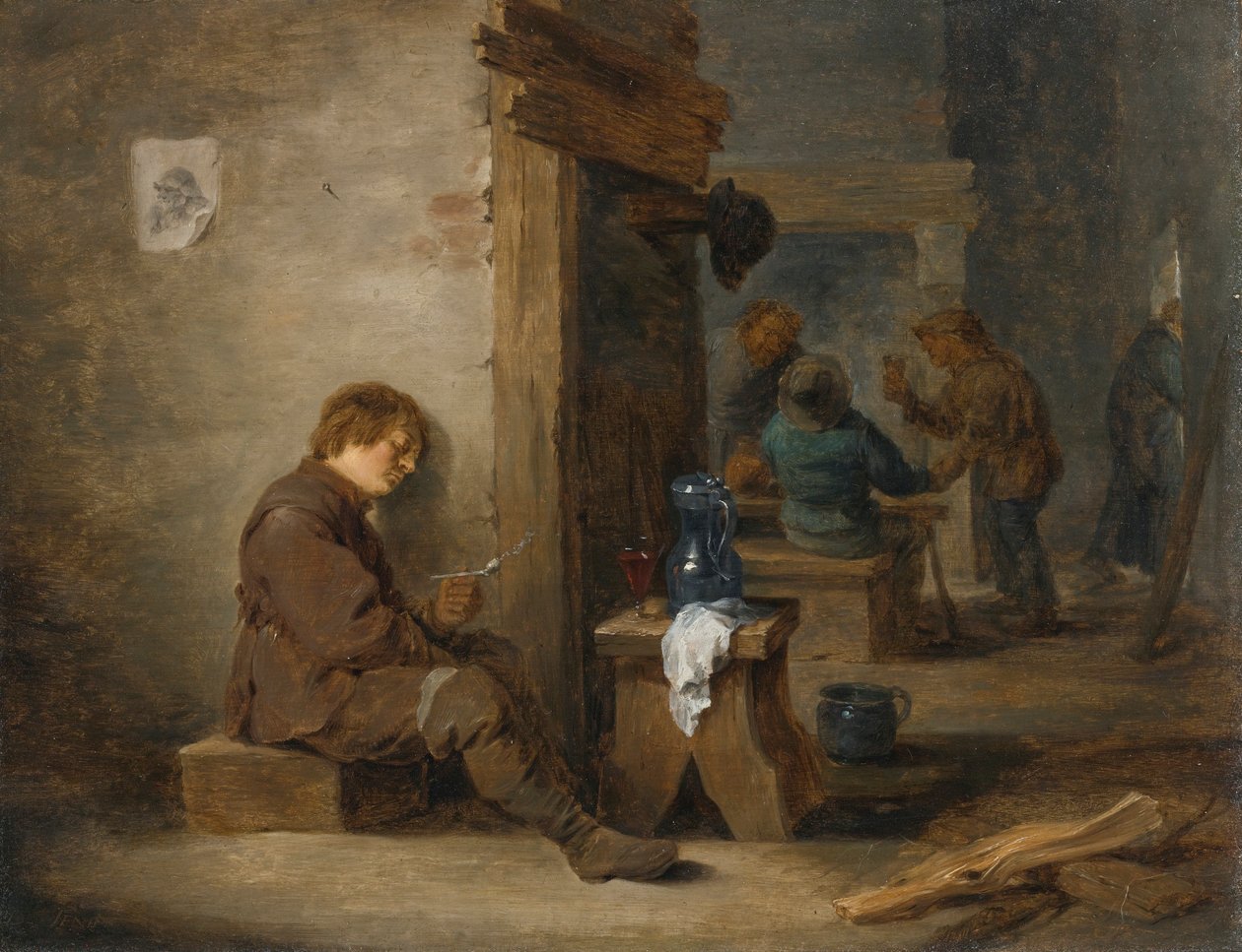Bauern rauchen und trinken von David Teniers the Younger