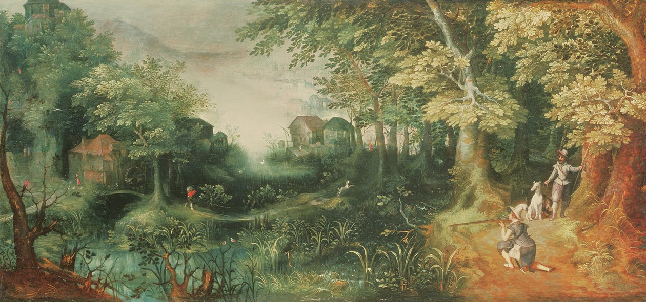 Landschaft mit Jägern von David Vinckboons