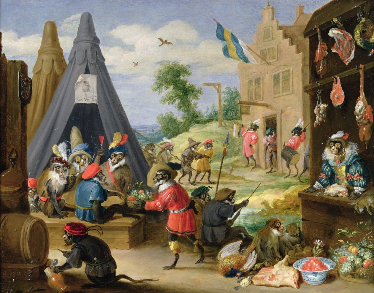 Ein Affenlager von David Teniers the Younger