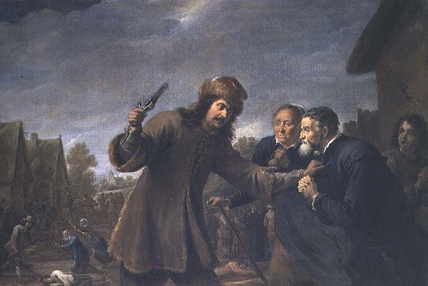 Angriff auf ein Dorf, 1648 von David Teniers the Younger