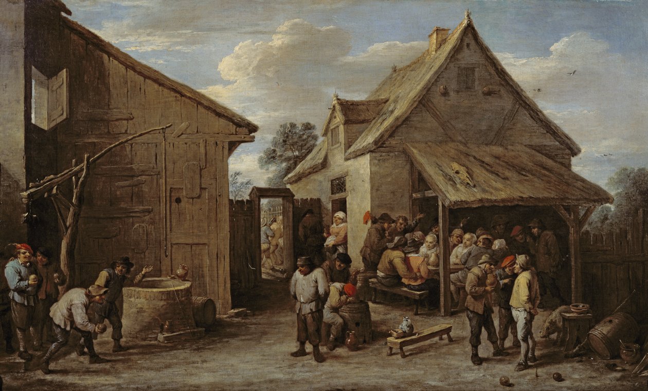 Der Hof eines Gasthauses von David Teniers the Younger