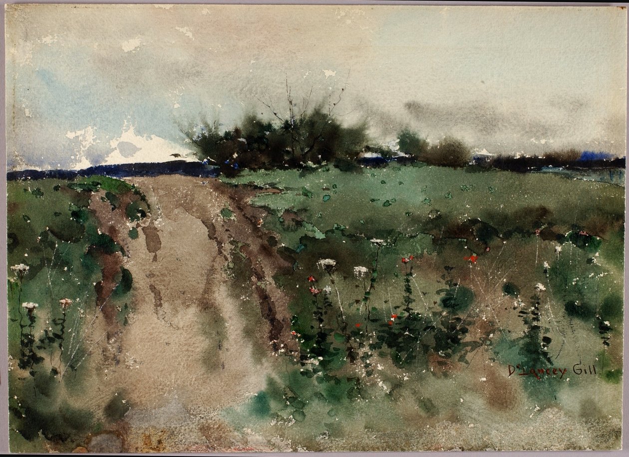 Landschaftsskizze von De Lancey Gill