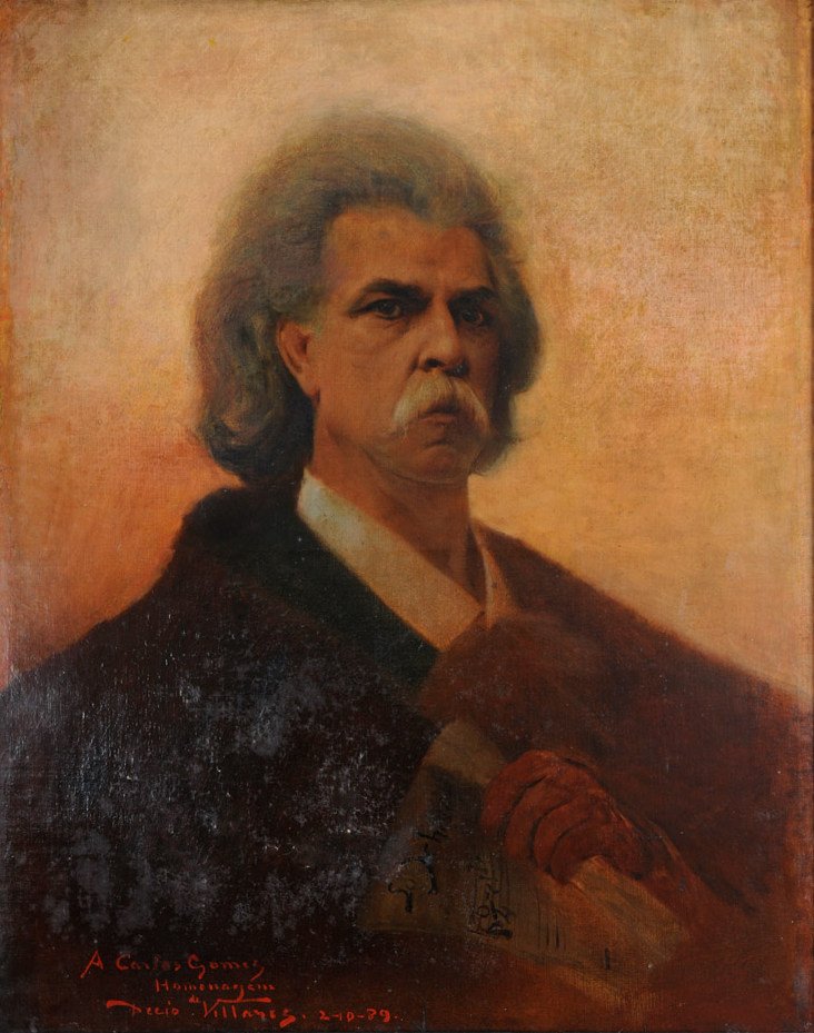 Porträt des Maestro Antonio Carlos Gomes von Decio Villares