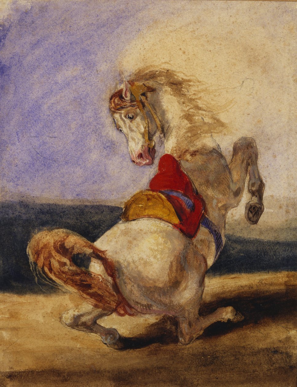 Steigendes Pferd von Delacroix