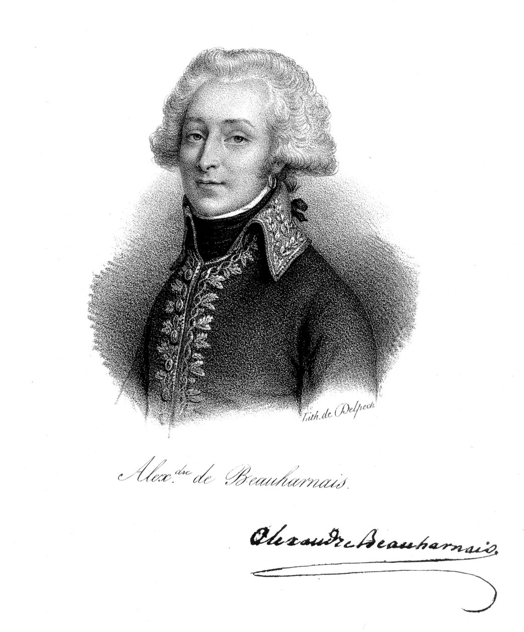 Alexandre, Vicomte de Beauharnais 1760-1794, französischer Soldat von Delpech